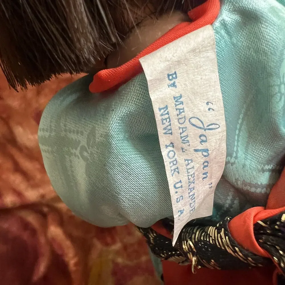 Vintage 80s Madame Alexander Japanese Girl Doll 570 Kimono Wagasa 8 Inch Japan